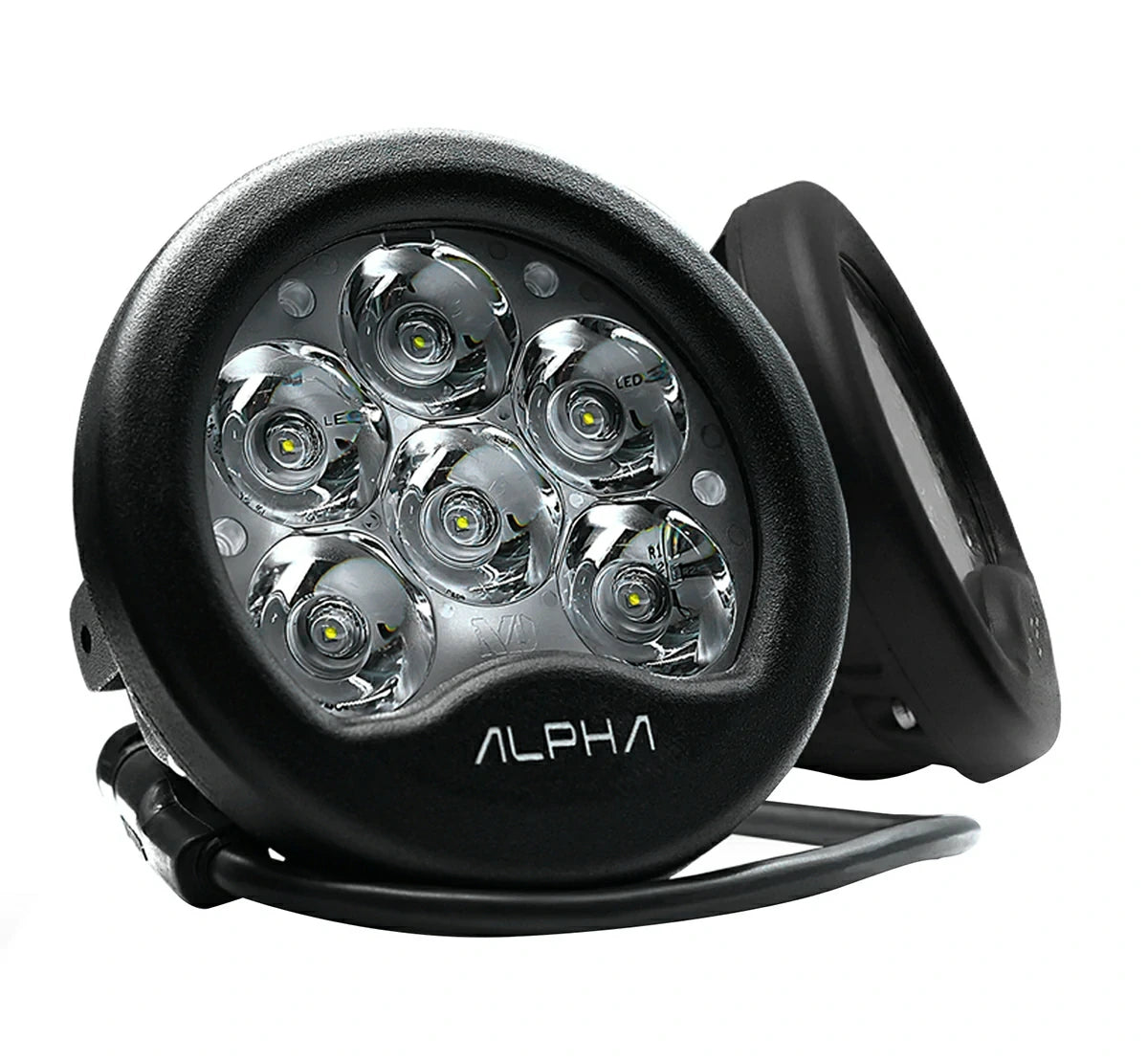 Maddog Alpha Auxiliary LED Lights 9600 Lumens for Motorcycle with 300m Beam and IP67 Waterproof Design