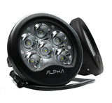 Maddog Alpha Auxiliary LED Lights 9600 Lumens for Motorcycle with 300m Beam and IP67 Waterproof Design