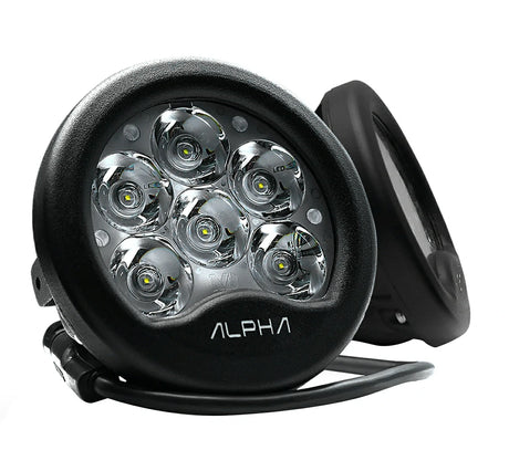 Maddog Alpha Auxiliary LED Lights 9600 Lumens for Motorcycle with 300m Beam and IP67 Waterproof Design