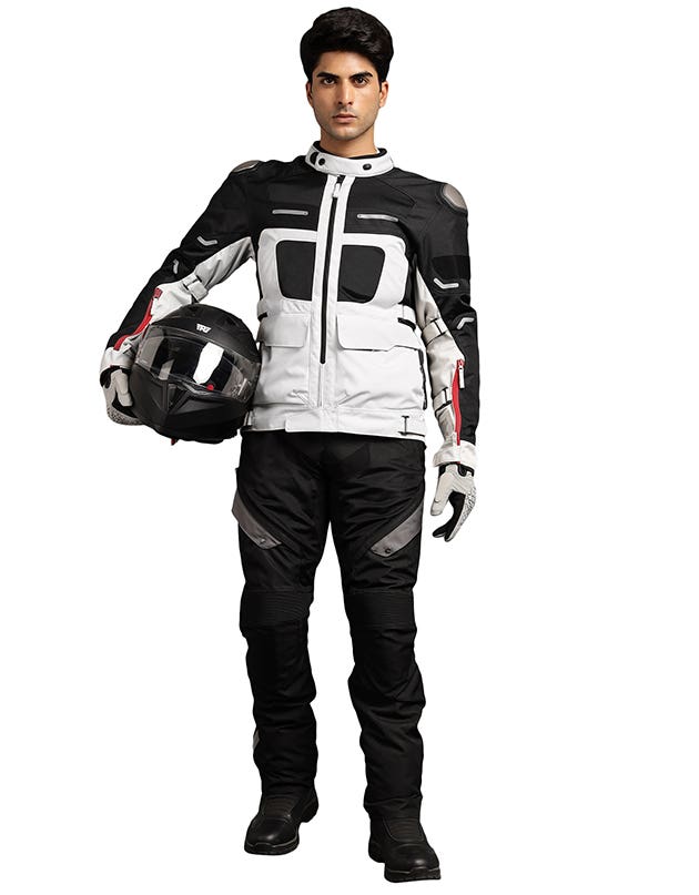 Royal Enfield Crossroader Class A Riding Jacket in Grey