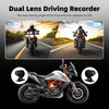 Sash Gears S5 Smart Riding Display with 5 inch touchscreen, wireless Apple CarPlay, Android Auto, dual 1080P cameras, GPS speed display and TPMS
