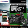 CRANK1 CB744 Front Sintered Brake Pads for Triumph Rocket 3 Storm 2020 Onwards premium motorcycle brake pads