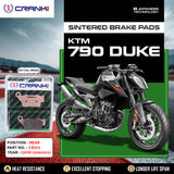 CRANK1 CB312 Rear Sintered Brake Pads for KTM 790 Duke 2018 Onwards