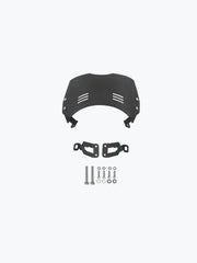 Legundary Custom Aegis metal visor for Royal Enfield Hunter 350 black mild steel headlight protection