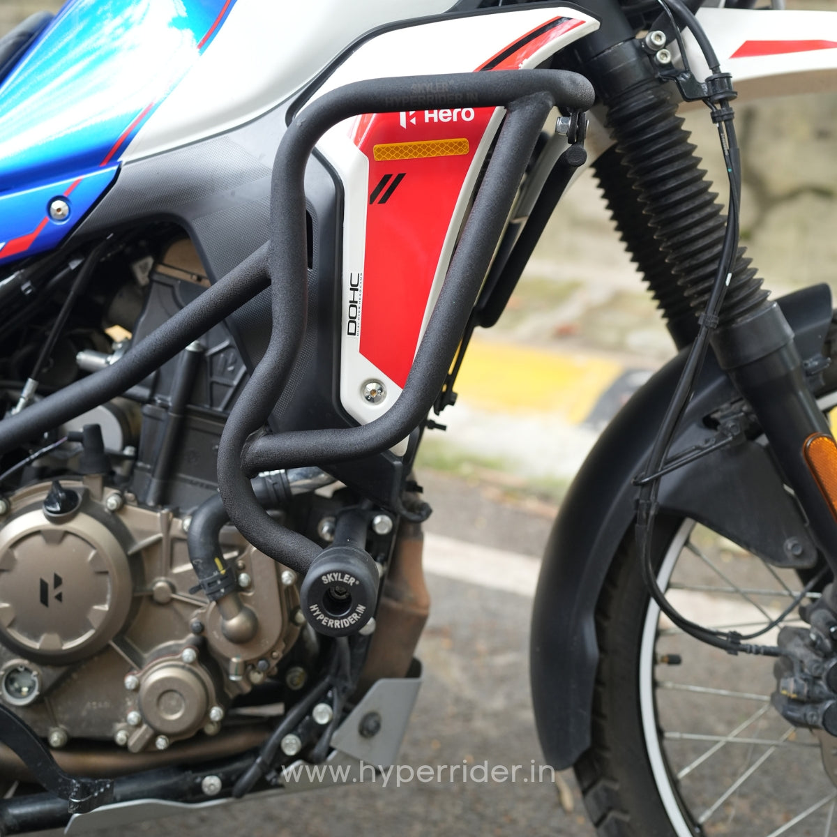 Hyperrider Hero Xpulse 210 Upper Crash Guard with Grab Slider Engine Protection