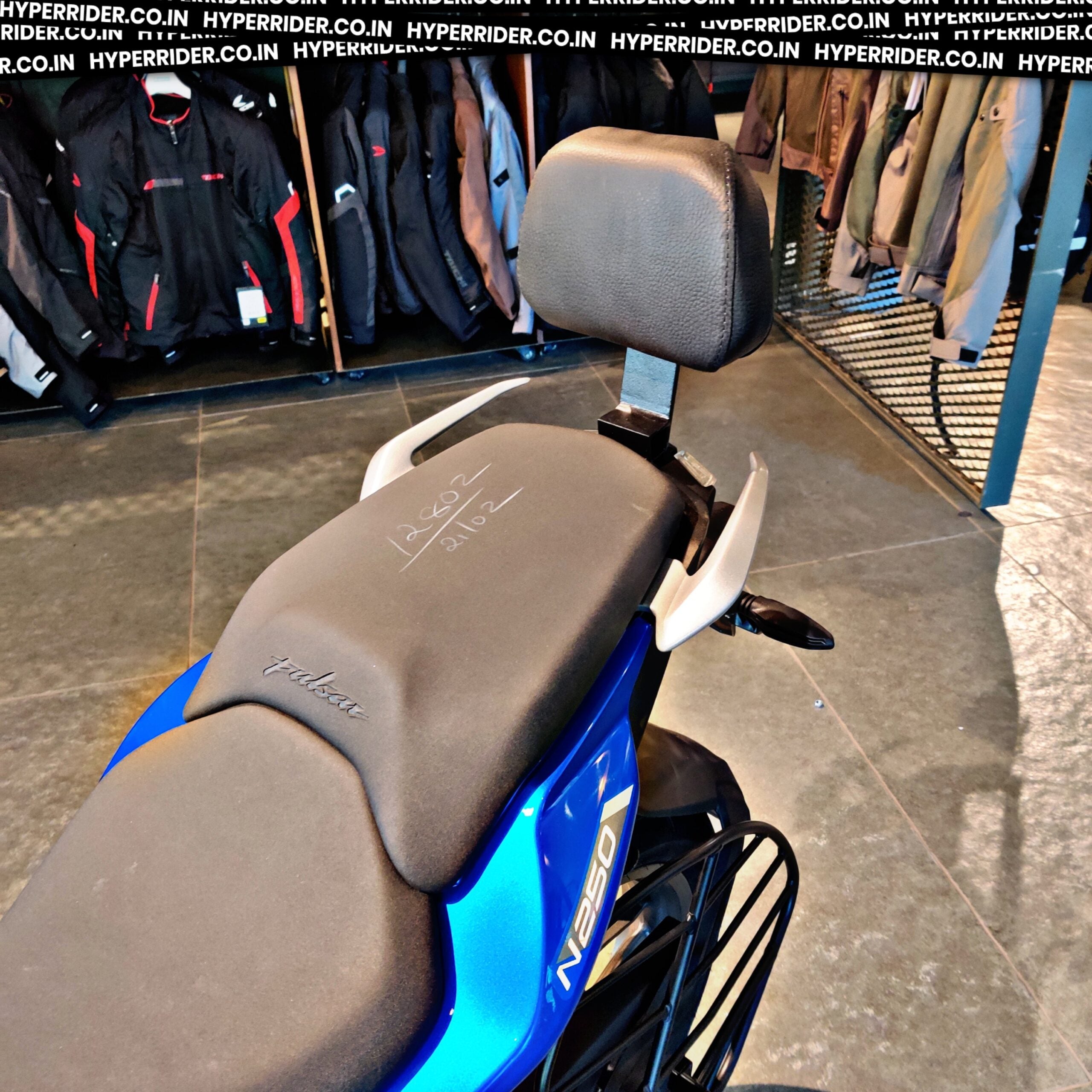 Hyperrider Backrest with Helmet Lock for Bajaj Pulsar N250 and F250