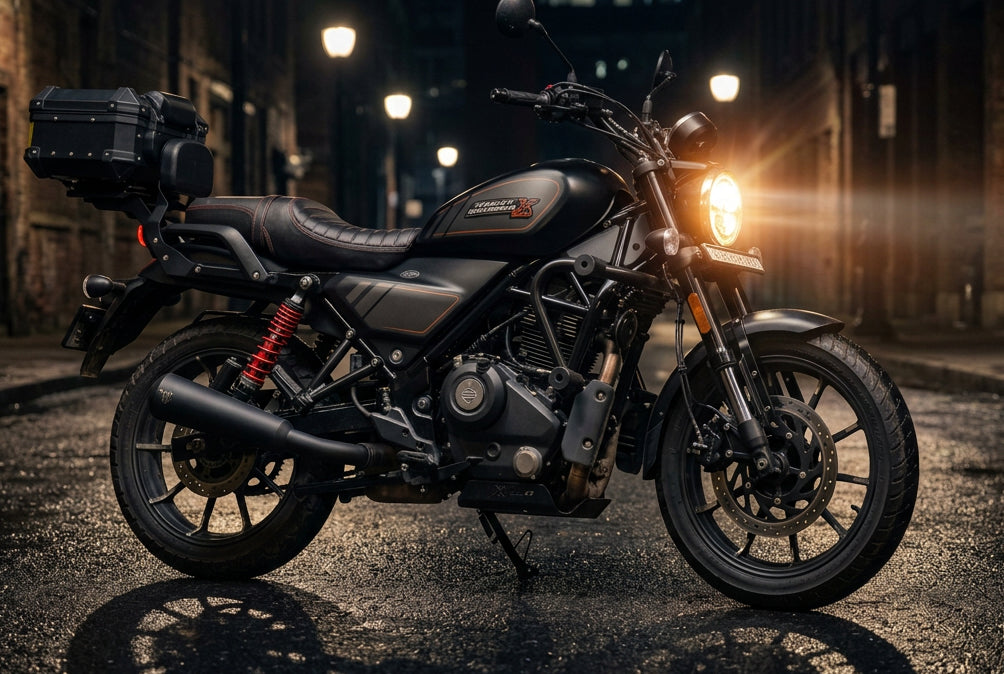SS Motocorp black slip-on performance exhaust for Harley-Davidson X440