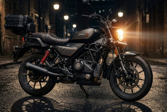 SS Motocorp black slip-on performance exhaust for Harley-Davidson X440