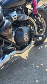 Bycology Rhino Racing 50mm Big Bore SS 304 stainless steel header pipes for Royal Enfield Super Meteor 650