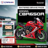 CRANK1 CB976 Sintered Front Brake Pads for Honda CBR650R 2019-2020 premium motorcycle brake pads