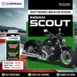 Buy CRANK1 CB312 rear sintered brake pads for Indian Scout (2017-2021). Enjoy superior stopping power, high heat resistance, reduced brake fade, and long-lasting braking performance.