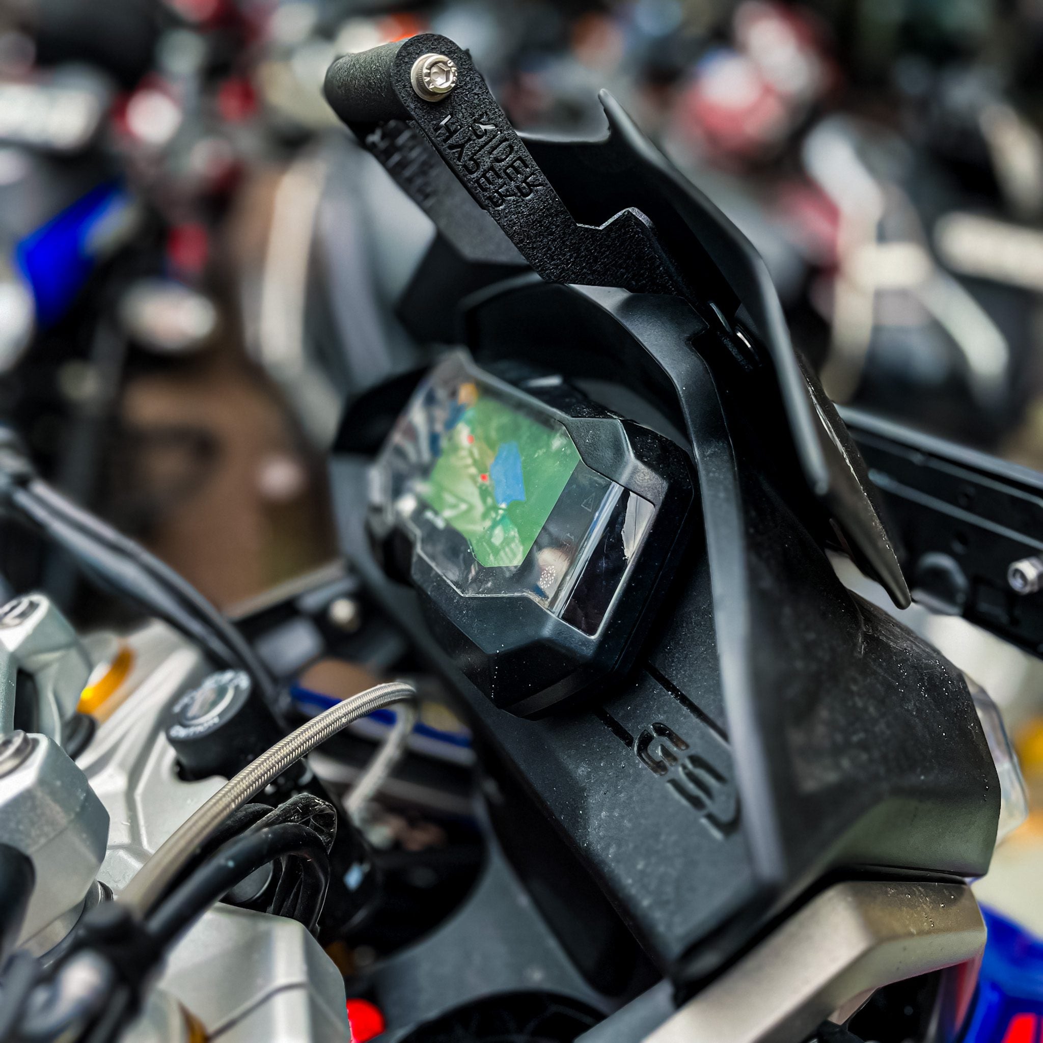 Hyperrider BMW G 310 GS GPS Mount Black Carbon Steel Navigation and Phone Holder