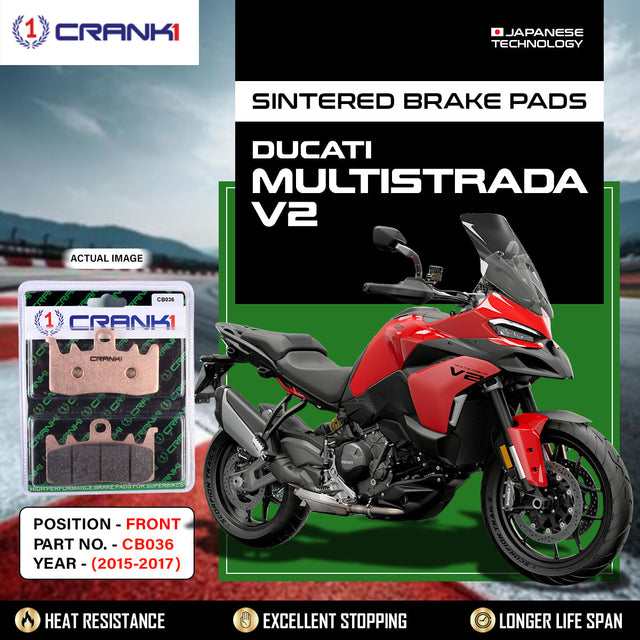 CRANK1 CB036 Front Sintered Brake Pads For Ducati Multistrada V2 2015-2017 Motorcycle
