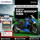 CRANK1 CB744 Front Sintered Brake Pads for Suzuki GSX-S1000F ABS 2015-2020 premium motorcycle brake pads