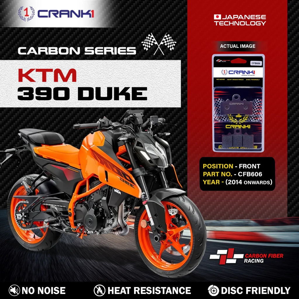 CRANK1 Carbon Brake Pads CFB606 For KTM 390 Duke Front Brake