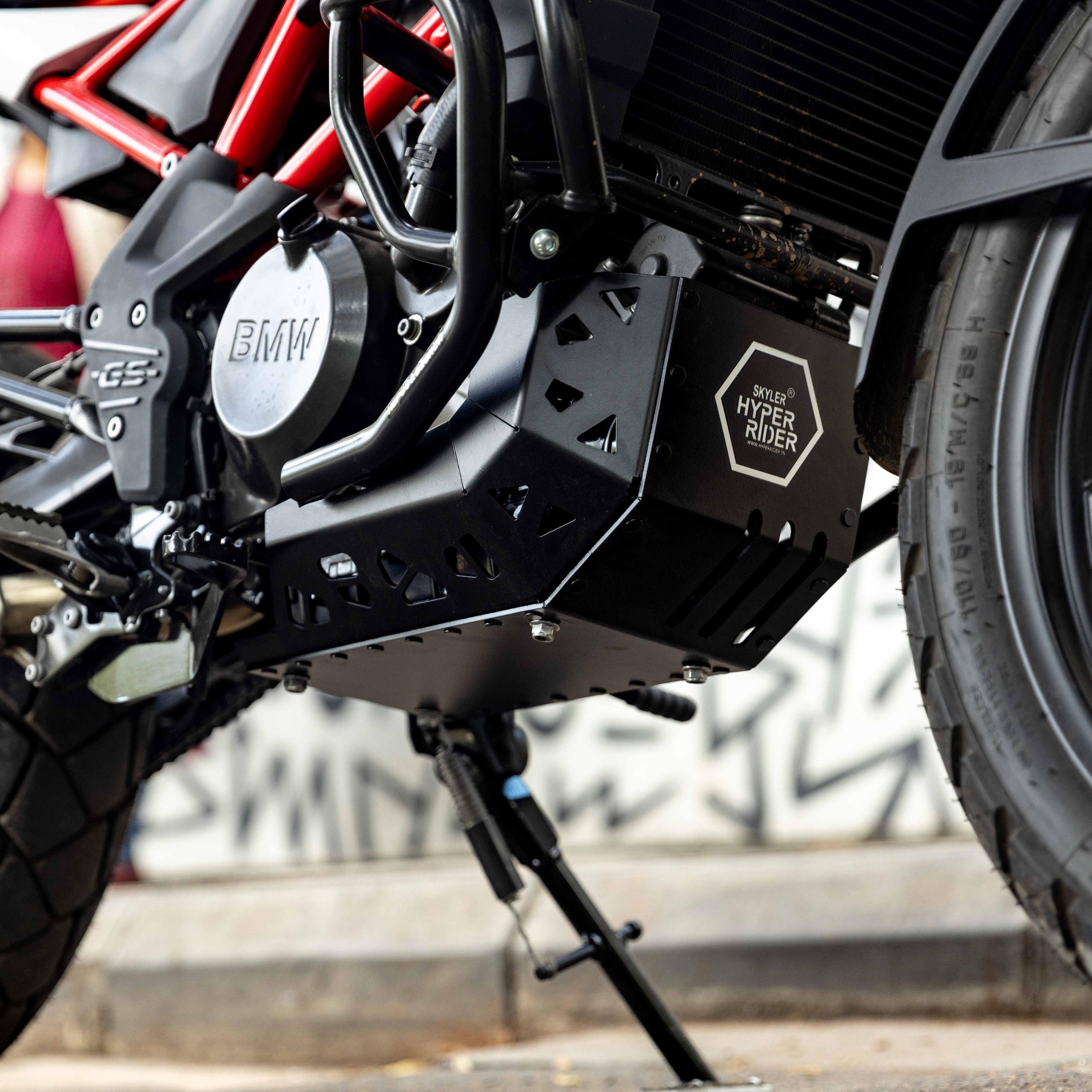 Hyperrider Aluminium Black Bash Plate for BMW G 310 GS Engine and Undercarriage Protection