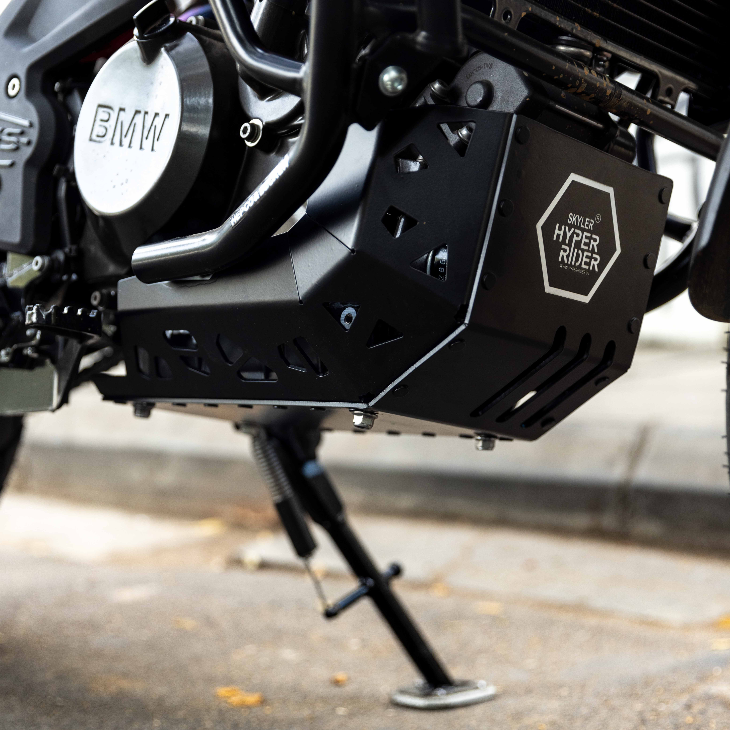 Hyperrider Aluminium Black Bash Plate for BMW G 310 GS Engine and Undercarriage Protection