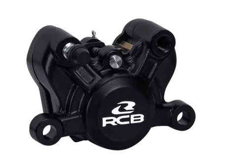 RCB R55 2-piston motorcycle brake caliper 01BC048 in Blue, Black, Red and Silver