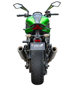 Silver Stallion slip on performance exhaust for Kawasaki Z1000 silver black matte brushed