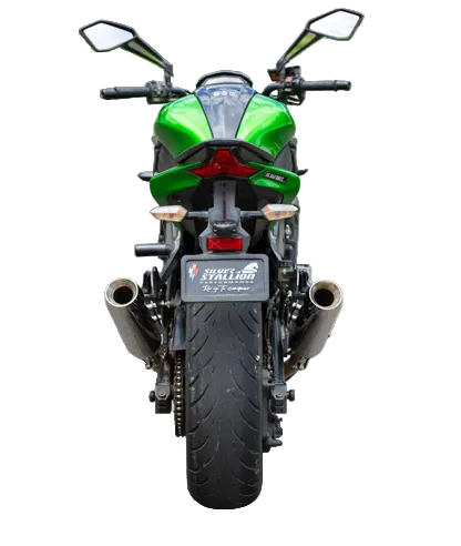 Silver Stallion slip on performance exhaust for Kawasaki Z1000 silver black matte brushed