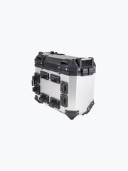 Legundary Custom Fort Knox Series SB 36L Aluminium Top Box Black Silver Motorcycle Luggage Storage Case
