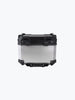 Legundary Custom Fort Knox Series TC 45L Aluminium Top Box with Backrest Pad Black Silver Motorcycle Storage Case