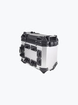 Legundary Custom Fort Knox Series SB 36L Aluminium Top Box Black Silver Motorcycle Luggage Storage Case
