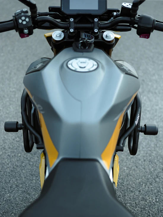 Legundary Custom Thanos Crash Guard with Slider for TVS Apache RTR 310 Black Mild Steel Engine Protection