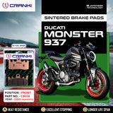 CRANK1 CB036 Front Sintered Brake Pads For Ducati Monster 937 2023 Onwards Motorcycle