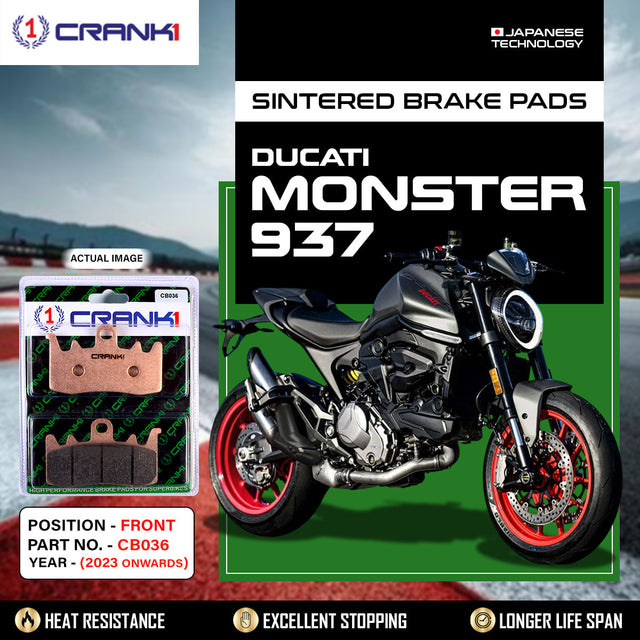 CRANK1 CB036 Front Sintered Brake Pads For Ducati Monster 937 2023 Onwards Motorcycle