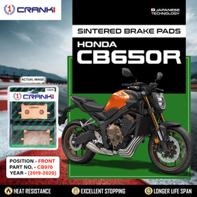 CRANK1 CB976 Sintered Front Brake Pads for Honda CB650R 2019-2020 premium motorcycle brake pads