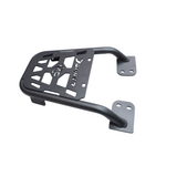 Motocare heavy duty Dominar 400 plate carrier rear luggage rack installed on Bajaj Dominar 250 and 400 motorcycle