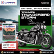 CRANK1 CB902 Sintered Rear Brake Pads for Triumph Thunderbird Storm 2009-2019 and compatible BMW Ducati motorcycles