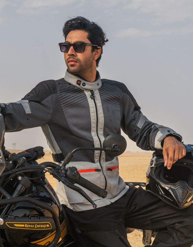 Royal Enfield Sahara Air Class AA Grey Riding Jacket