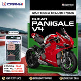 CRANK1 CB662 Sintered Rear Brake Pads for Ducati Panigale V4 2018-2020 LEGUNDARY Custom