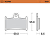 Moto-Master RoadPRO Sinter Brake Pads Triumph Rocket III Roadster 2004-2018 Front 402401 Rear 403302 TÜV Approved High Performance Cruiser Motorcycle Brake Pads