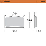 Moto-Master RoadPRO Sinter Brake Pads Triumph Rocket III Roadster 2004-2018 Front 402401 Rear 403302 TÜV Approved High Performance Cruiser Motorcycle Brake Pads