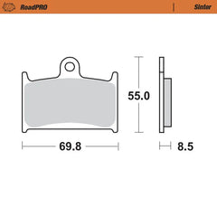 Moto-Master RoadPRO Sinter Brake Pads Triumph Rocket III Roadster 2004-2018 Front 402401 Rear 403302 TÜV Approved High Performance Cruiser Motorcycle Brake Pads