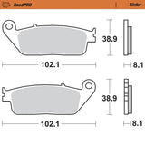 Moto-Master RoadPRO Sinter Brake Pads Kawasaki Z650 2017 Onwards Front 402501 Rear 403102 TÜV Approved High Performance Motorcycle Brake Pads