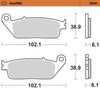 Moto-Master RoadPRO Sinter Brake Pads Kawasaki Z750 2007-2012 Front 402501 Rear 403102 TÜV Approved High Performance Motorcycle Brake Pads