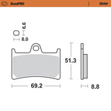 Moto-Master RoadPRO Sinter Brake Pads Yamaha YZF R1 2015 Onwards Front 402801 Rear 406702 TÜV Approved High Performance Superbike Brake Pads