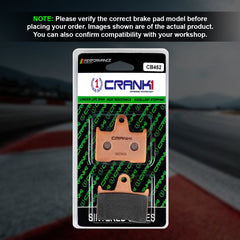 CRANK1 CB452 sintered rear brake pads for Kawasaki Ninja ZX-14R 2021 rear brake pads