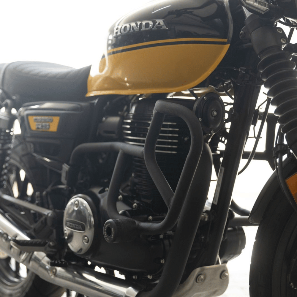 Hyperrider Type 3 Crash Guard with CNC Delrin Slider for Honda Hness CB350 and CB350RS