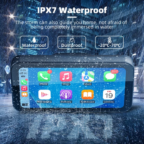 LBC Moto S3P Lite 6.25 inch motorcycle display with Apple CarPlay Android Auto 2K IPS screen handlebar remote waterproof