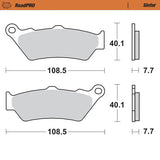 Moto-Master RoadPRO Sinter Brake Pads Ducati Diavel 1260 2018-2023 Front 408001 Rear 403302 TÜV Approved High Performance Motorcycle Brake Pads