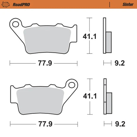 Moto-Master RoadPRO Sinter Brake Pads KTM Duke 390 Front 407601 Rear 403402 TÜV Approved High Performance Street Motorcycle Brake Pads