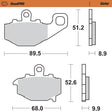 Moto-Master RoadPRO Sinter Brake Pads Kawasaki ZX-6R 2019 Onwards Front 407901 Rear 403702 TÜV Approved High Performance Motorcycle Brake Pads