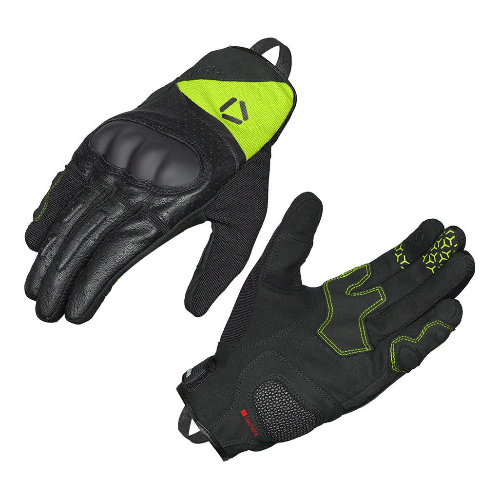 KORDA Triad motorcycle riding gloves with knuckle protection and Superfabric palm guard