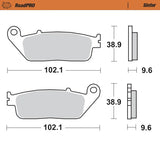 Moto-Master RoadPRO Sinter Brake Pads Honda CBR 300R ABS 2014-2017 Front 404001 Rear 407702 TÜV Approved High Performance Motorcycle Brake Pads
