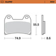 Moto-Master RoadPRO Sinter Brake Pads KTM Duke 790 2018 Onwards Front 404301 Rear 403402 TÜV Approved High Performance Street Motorcycle Brake Pads